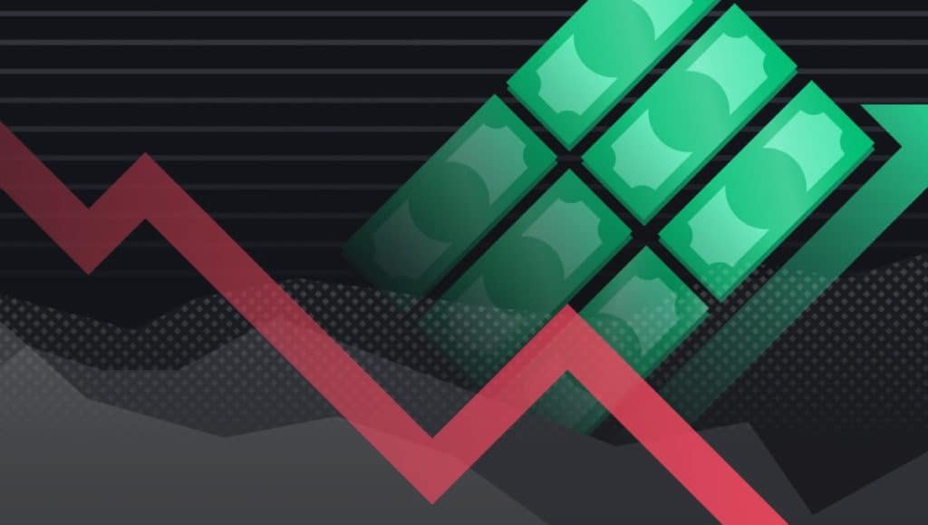 Stock prices falling (shorting image)