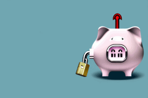 A piggy bank with a lock