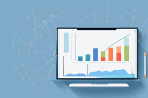 A graph or chart with various financial metrics and indicators