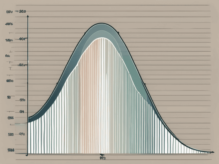 A bell curve graph with different sections marked