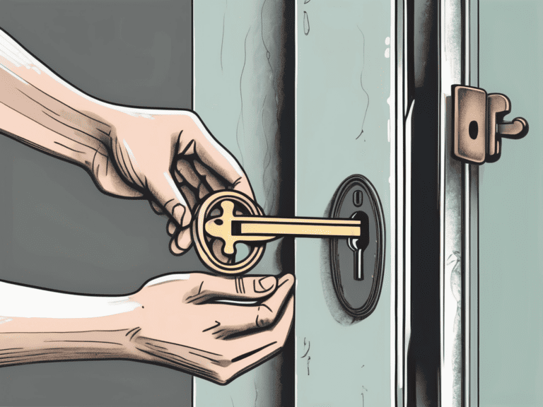 A large key securely held inside a safe