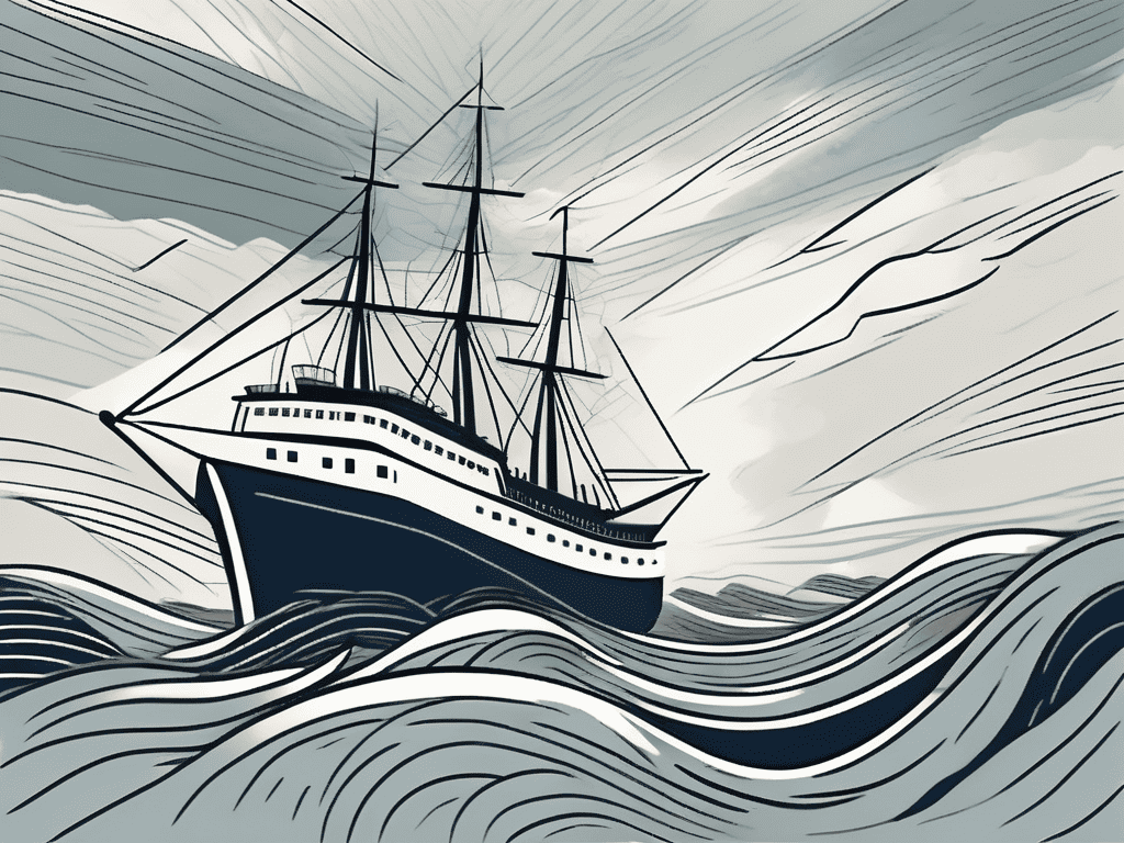 A sturdy ship navigating through stormy seas