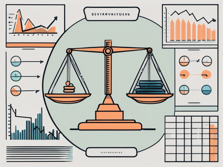 A balance scale with different financial symbols on each side