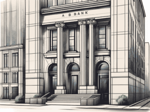 A traditional bank transforming into a modern building