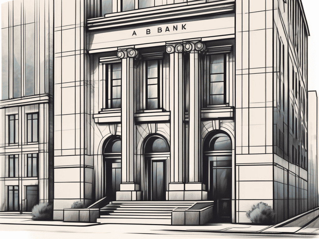 A traditional bank transforming into a modern building