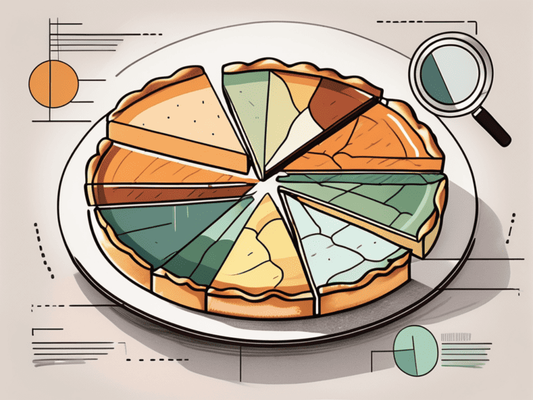 A pie chart being divided into several slices