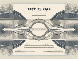 A stock certificate being split into two parts