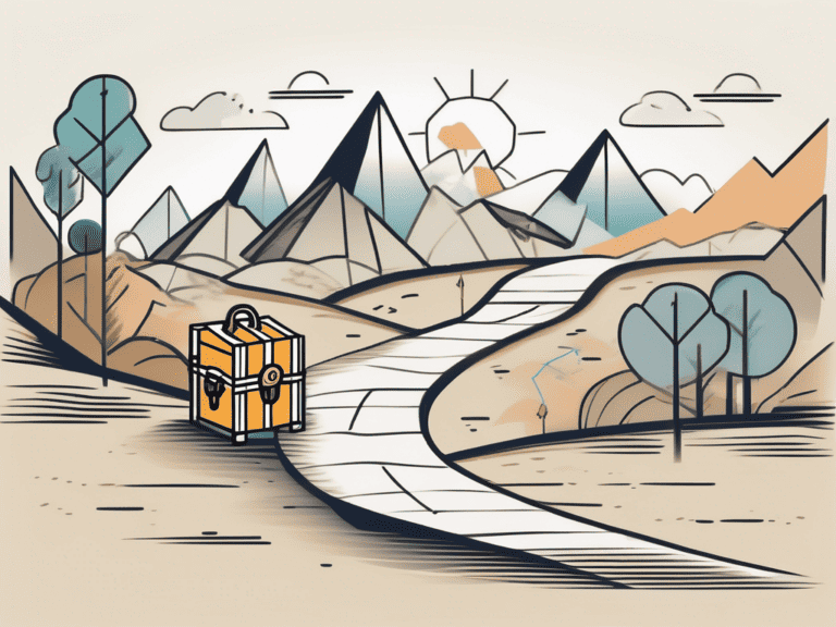 A pathway leading to a treasure chest