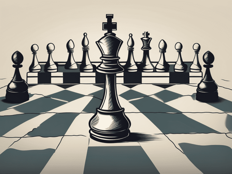 A chessboard with a single pawn moving on its own
