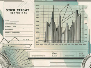 A stock certificate with a price tag attached