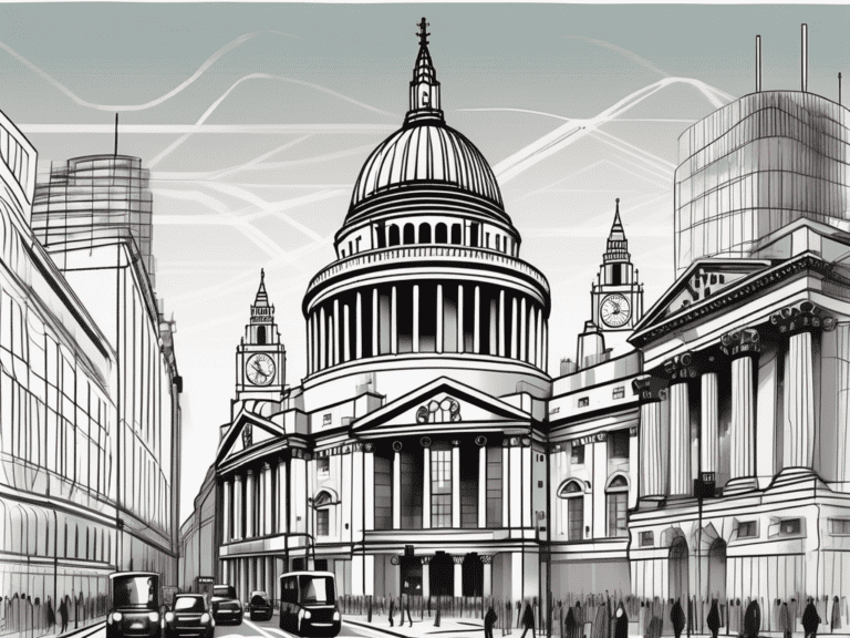A bustling cityscape with iconic london landmarks