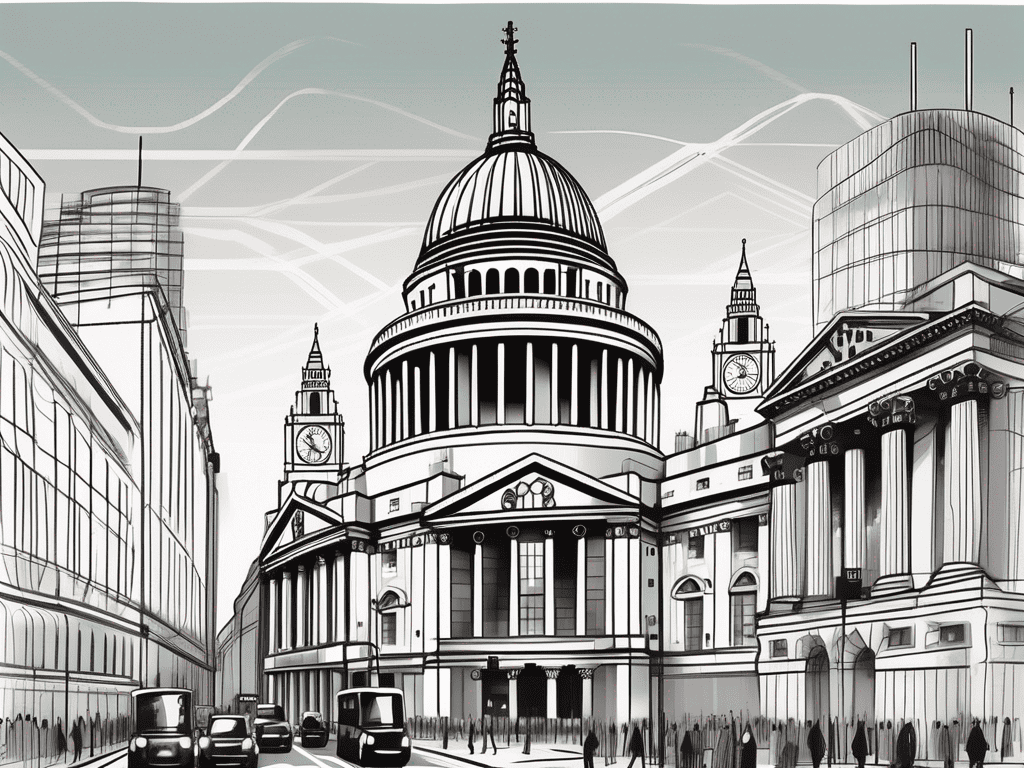 A bustling cityscape with iconic london landmarks