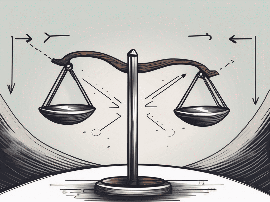 A balanced scale with arrows on both sides