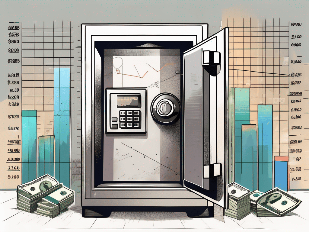 A large safe filled with different currencies