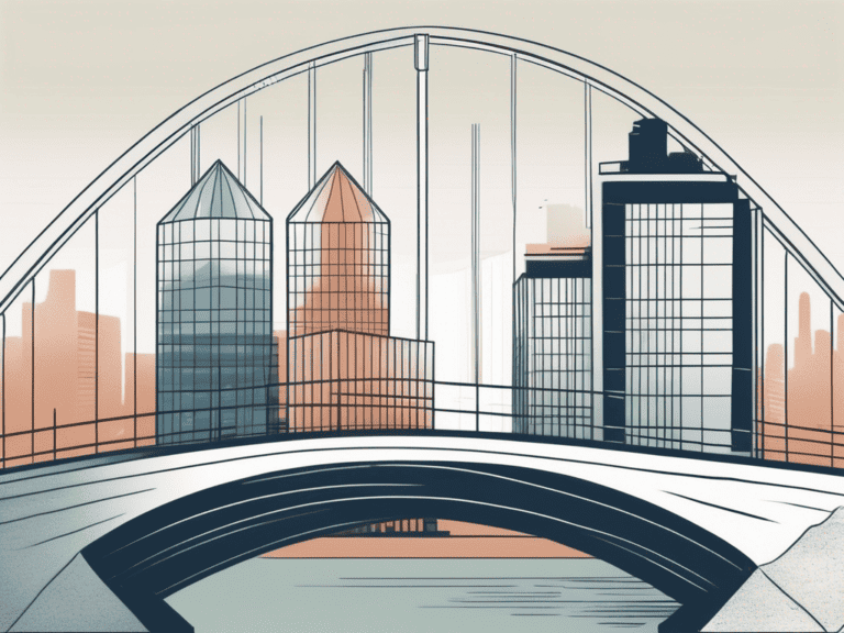 Two buildings symbolizing two different societies
