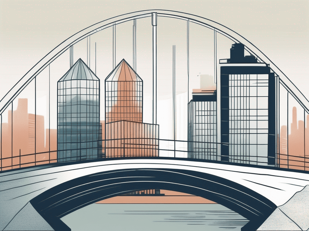 Two buildings symbolizing two different societies