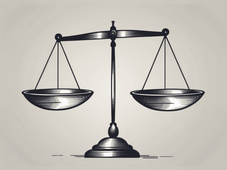 A scale balancing a dollar sign and a tag symbol