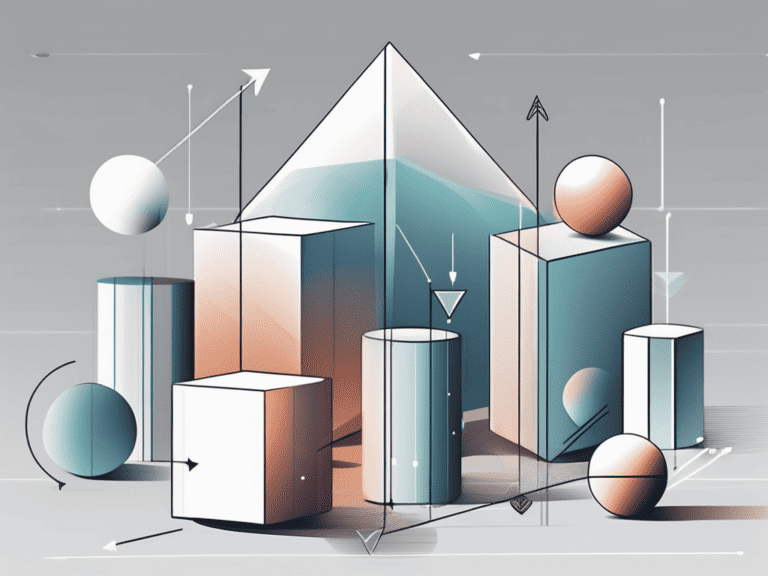 Various three-dimensional geometric shapes such as cubes