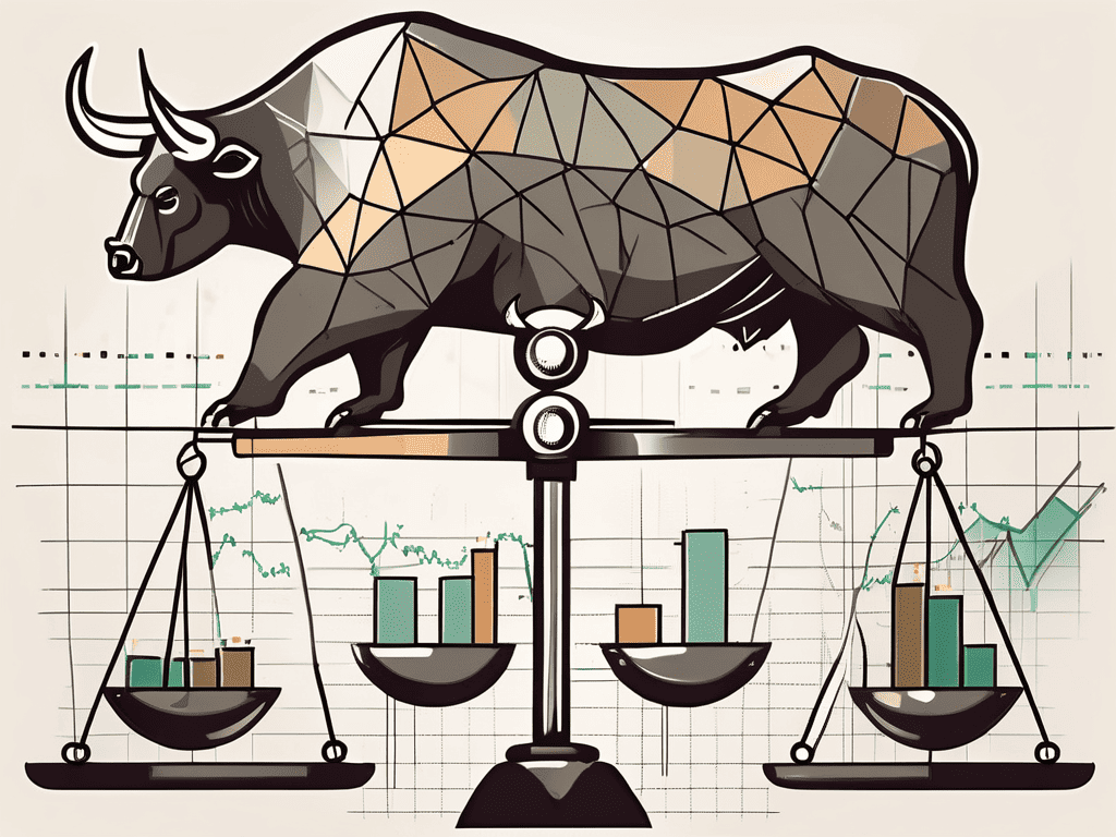 A pair of scales balancing a bull and a bear