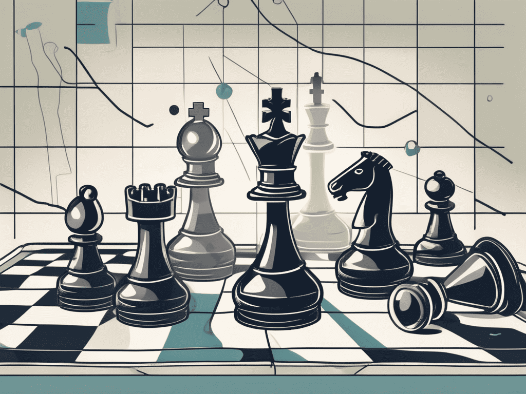 A chess board with pieces in mid-game