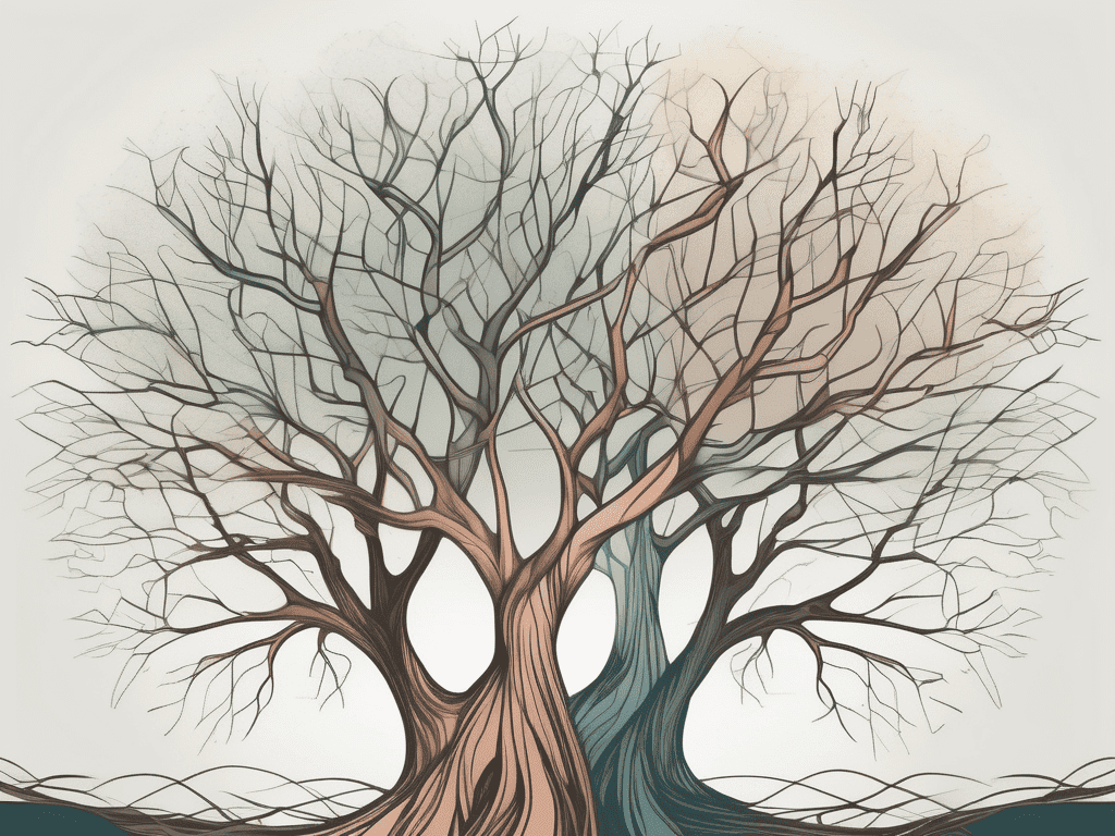 A large tree with various branches